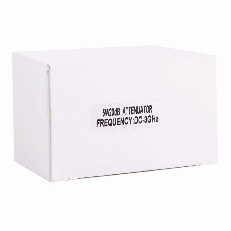 5W 20dBi N Female to N Male DC-13GHz Frequency Gain Attenuator(Silver)