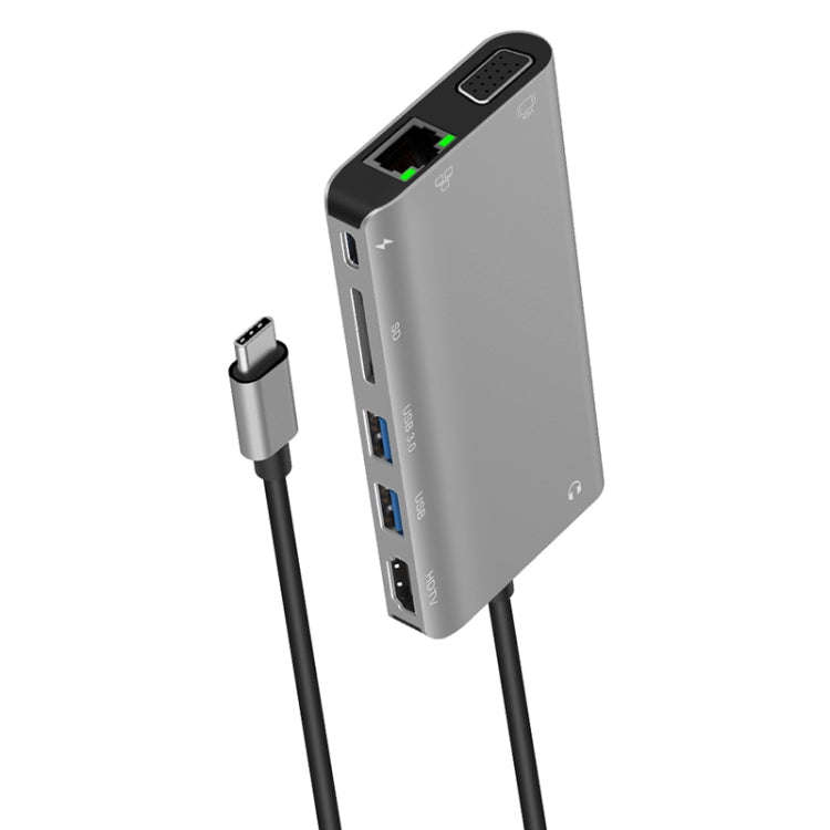 Onten 9591BD 8 in 1 USB-C / Type-C to PD USB-C / Type-C Charging + Gigabit Ethernet + Dual USB 3....