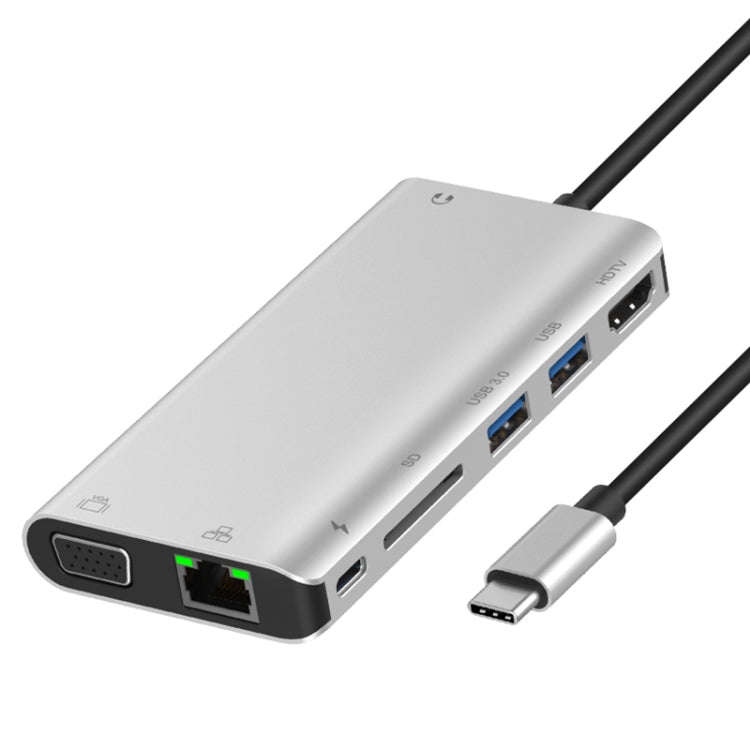 Onten 9591BD 8 in 1 USB-C / Type-C to PD USB-C / Type-C Charging + Gigabit Ethernet + Dual USB 3....