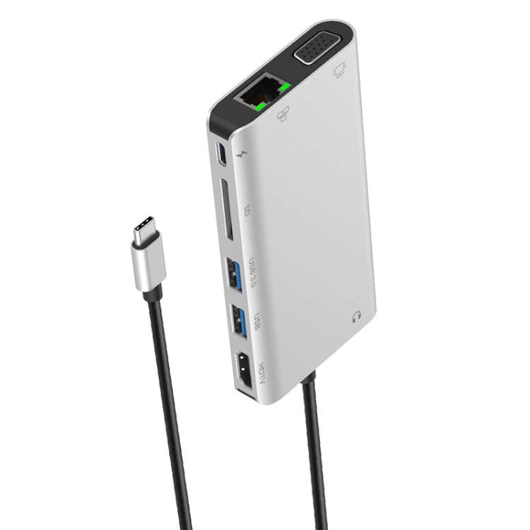 Onten 9591BD 8 in 1 USB-C / Type-C to PD USB-C / Type-C Charging + Gigabit Ethernet + Dual USB 3....