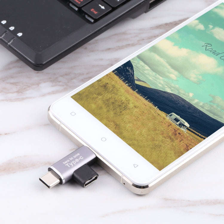 USB-C / Type-C Female to USB-C / Type-C Male + Micro USB Male Converter