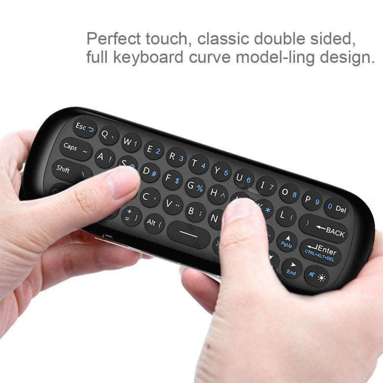 W1 Wireless QWERTY 57-Keys Keyboard 2.4G Air Mouse Remote Controller with LED Indicator for Andro...