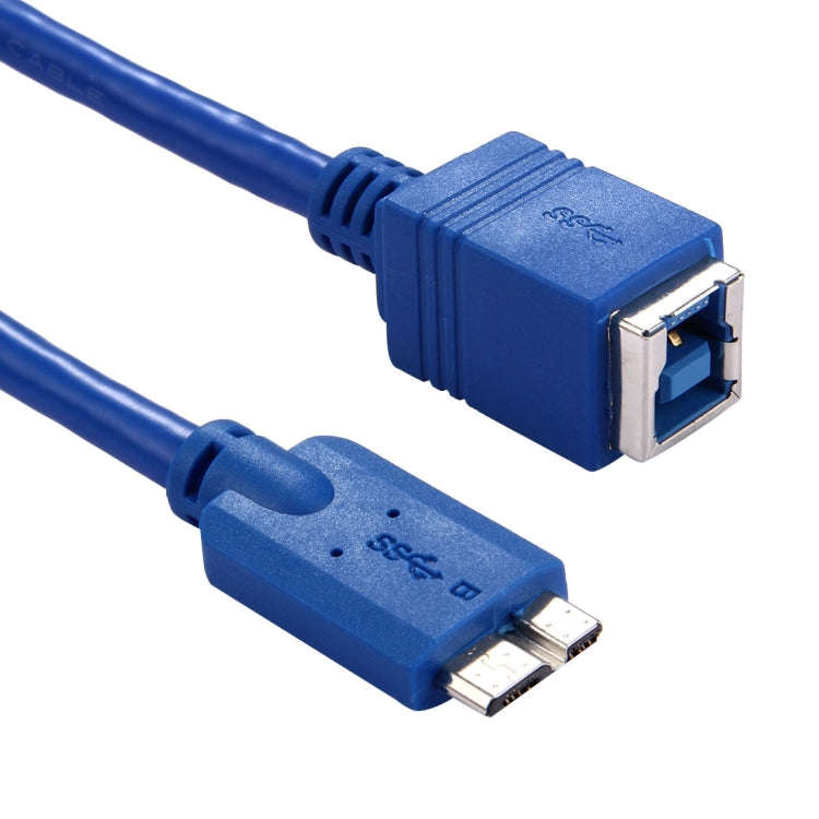 30cm USB 3.0 B Female to Micro B Male Connector Adapter Cable for Printer / Hard Disk(Blue)