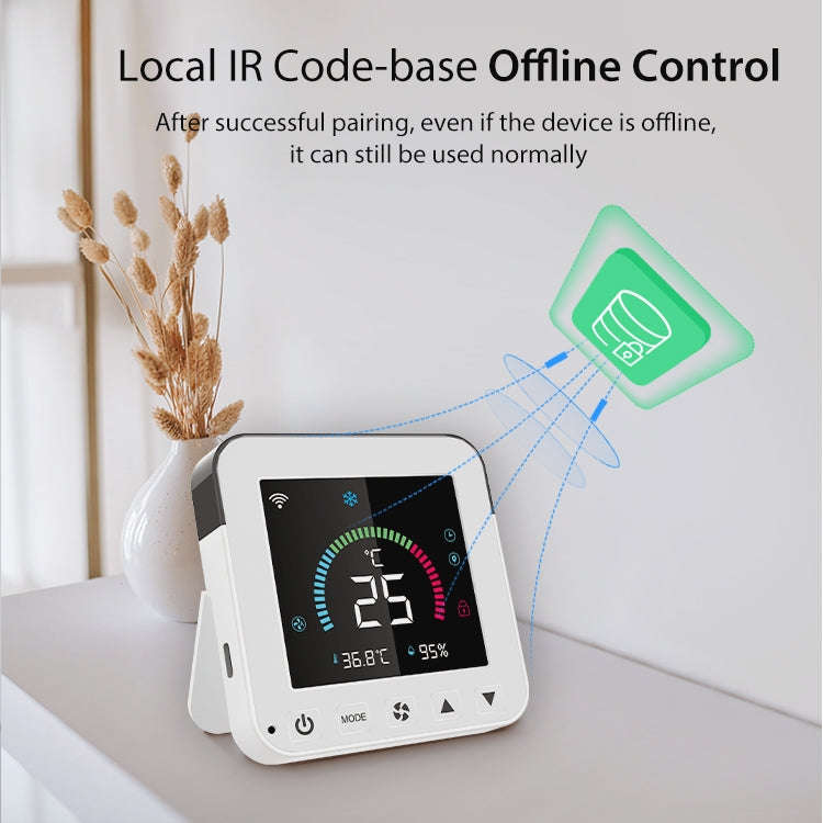 NEO NAS-RT01W WiFi Smart Color Screen Infrared Air Conditioner Controller Thermostat(White)