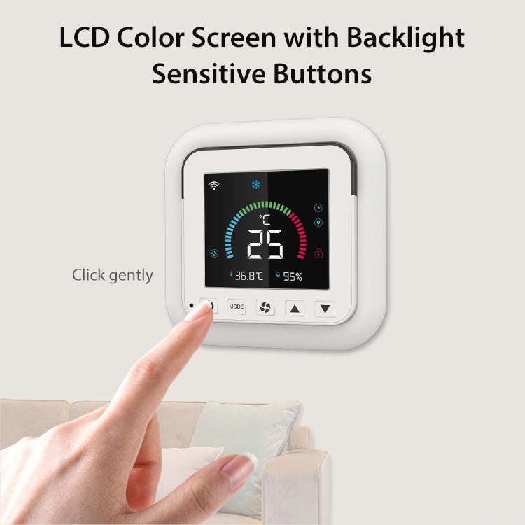 NEO NAS-RT01W WiFi Smart Color Screen Infrared Air Conditioner Controller Thermostat(White)