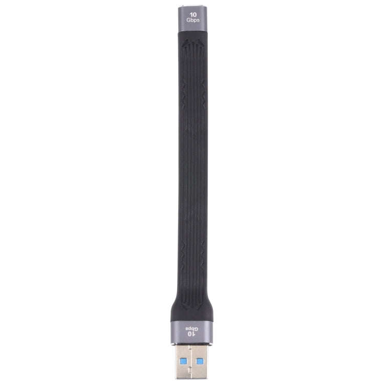 10Gbps USB Male to Type-C Female Soft Flat Sync Data Fast Charging Cable