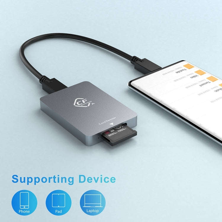 Rocketek CR325 USB3.1 Gen2 CFexpress Type B Card Reader (Silver Grey)