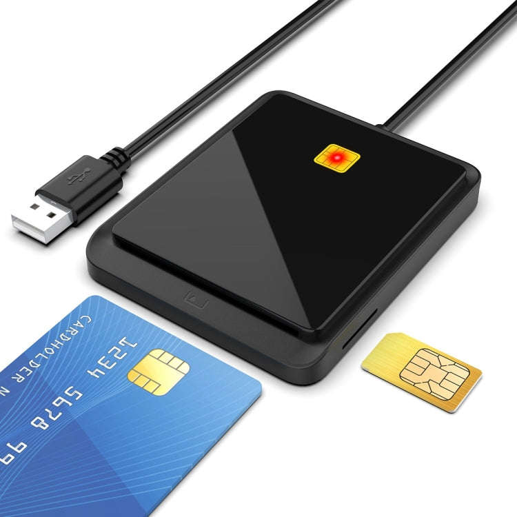 Rocketek CR317 USB 2.0 SIM  / ID / CAC Smart Card 2 in 1 Card Reader (Black)