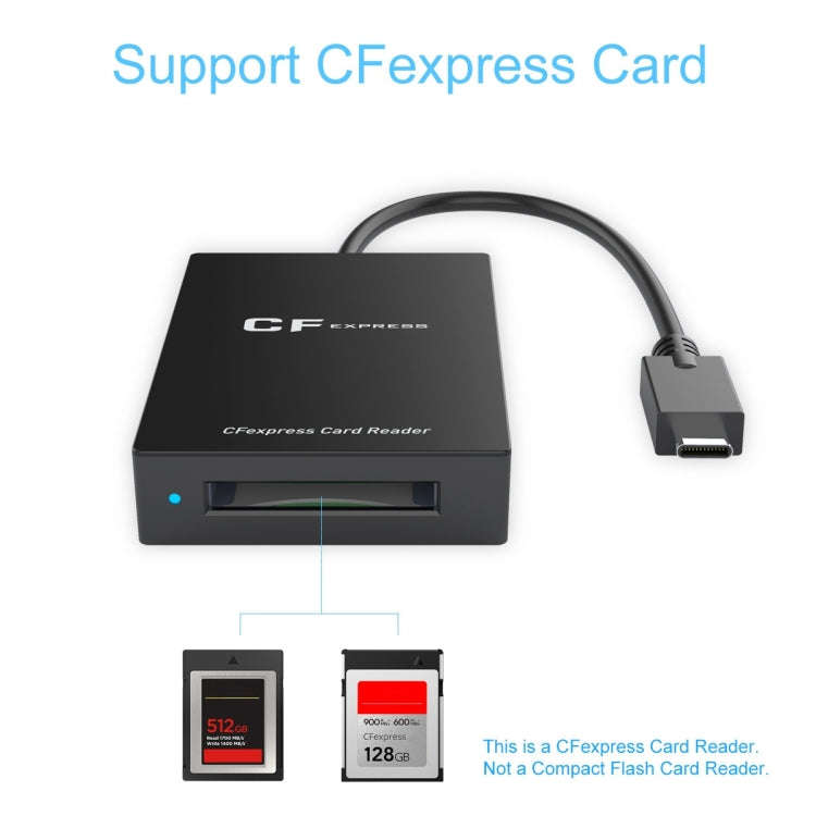 Rocketek CR315 USB3.1 Gen2 Type-C CFexpress Type B Card Reader(Black)