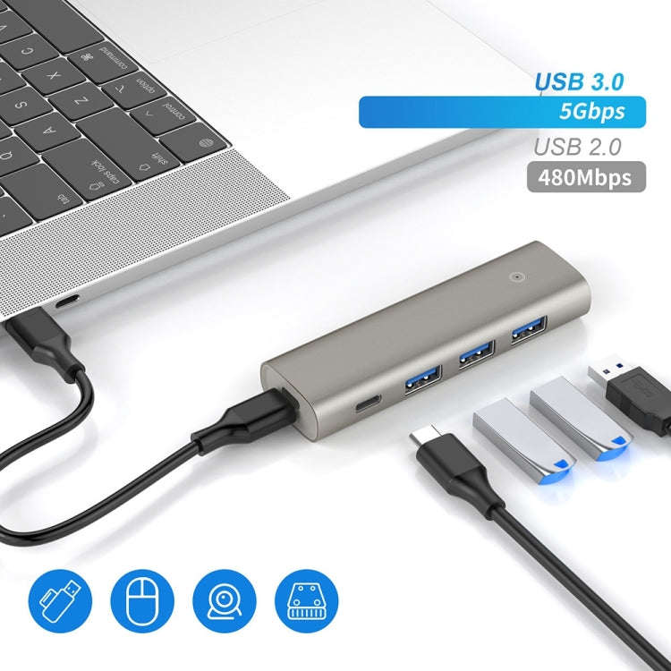 Rocketek HC466 USB3.2 Gen2 Type-C 4 in 1 HUB Adapter