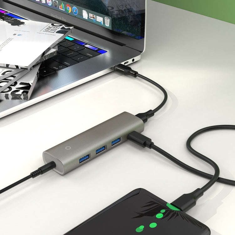 Rocketek HC466 USB3.2 Gen2 Type-C 4 in 1 HUB Adapter