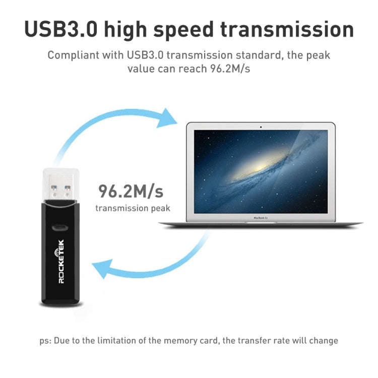 Rocketek CR11 High Speed USB3.0 2 in 1 SD / TF Card Reader (Black)