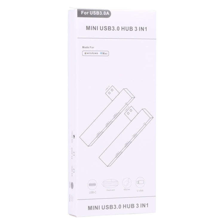 889C USB Male to USB 2.0+USB 3.0+USB-C/Type-C Female Adapter(Gray)