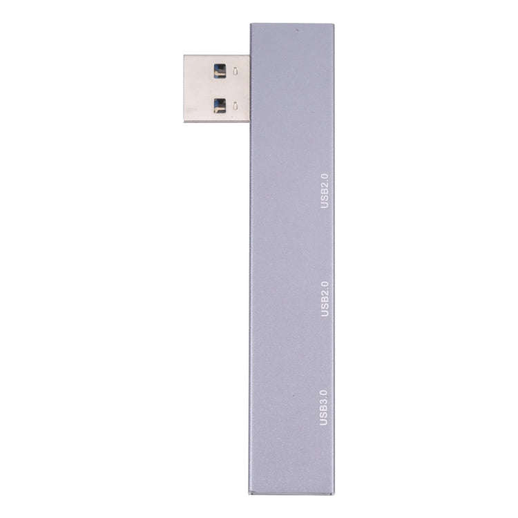 889R USB Male to Dual USB 2.0+USB 3.0 Female Adapter(Silver)