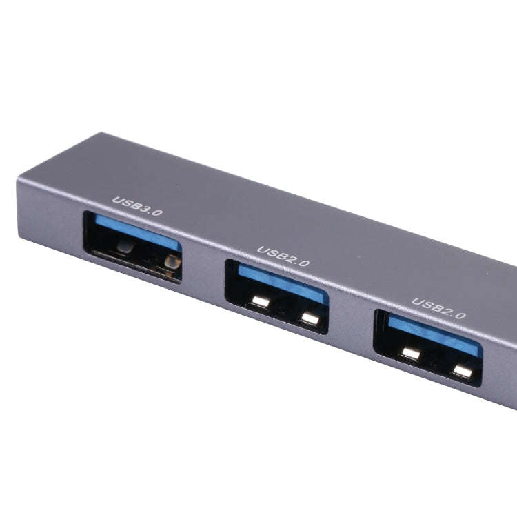 889R USB Male to Dual USB 2.0+USB 3.0 Female Adapter(Silver)
