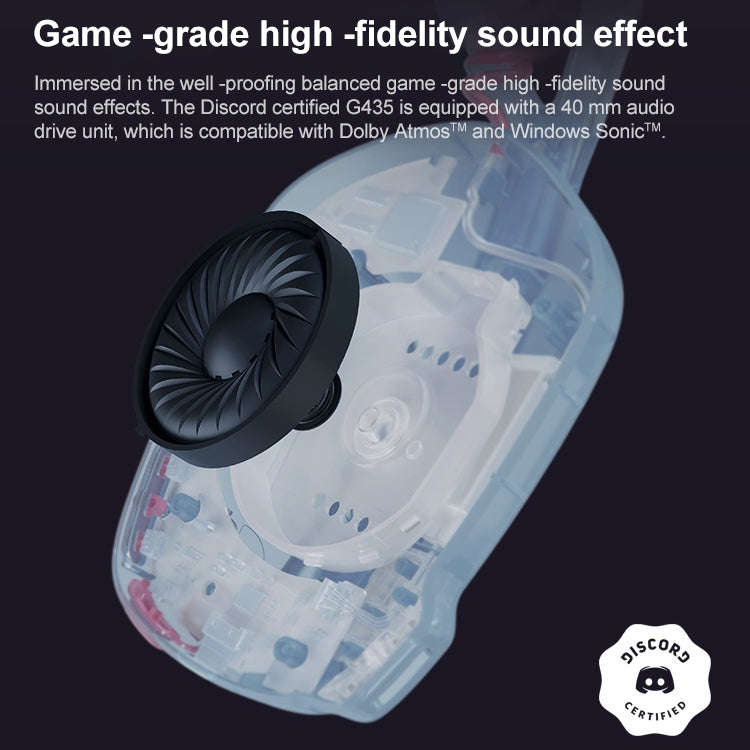 Logitech G435 Wireless Bluetooth Dual Mode Gaming Headset (White)