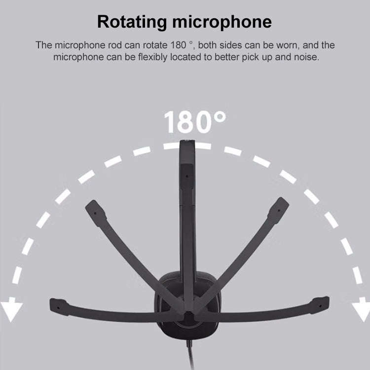 Logitech H151 Wired Headphone Single 3.5mm Earphone Gaming Headset Stereo with MIC