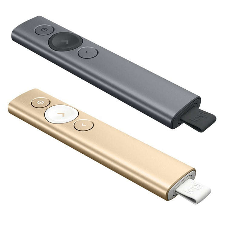 Logitech Spotlight 2.4Ghz USB Wireless Presenter PPT Remote Control Flip Pen (Grey)