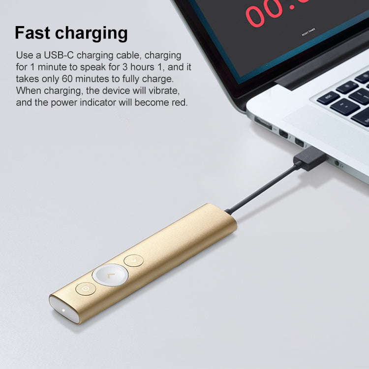 Logitech Spotlight 2.4Ghz USB Wireless Presenter PPT Remote Control Flip Pen (Gold)