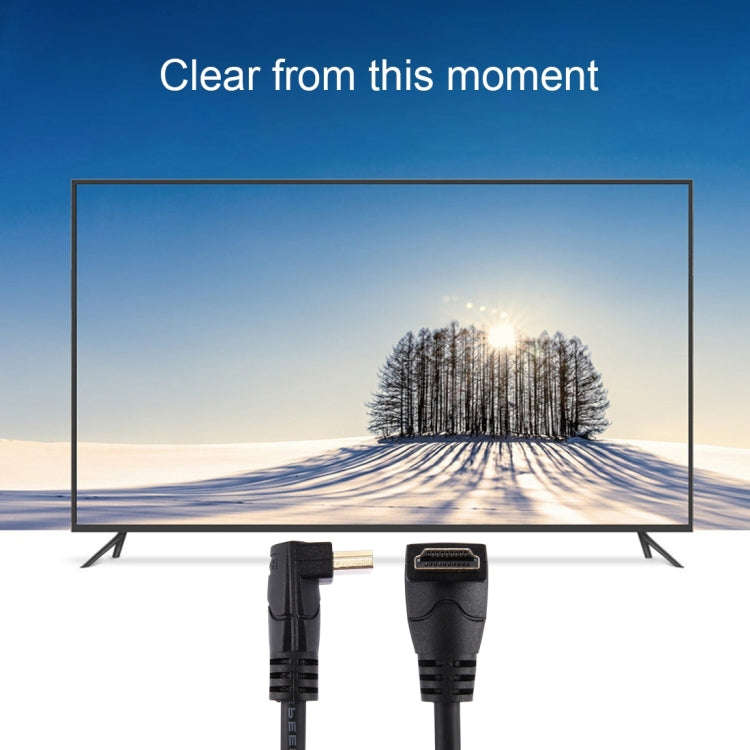 60cm 4K x 2K HDMI 2.0 Version High Speed 270 Degree Right Angle HDMI Male to 270 Degree Right Ang...
