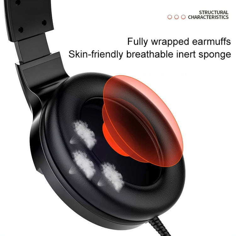 YINDIAO Q2 Head-mounted Wired Gaming Headset with Microphone, Version: Single 3.5mm(Black)