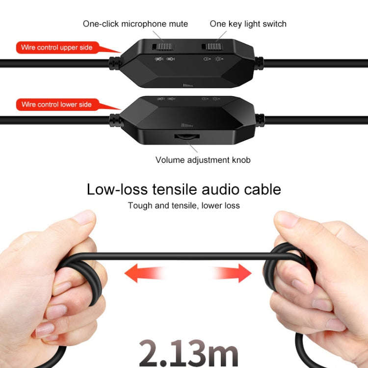 YINDIAO Q2 Head-mounted Wired Gaming Headset with Microphone, Version: Single 3.5mm(Black)