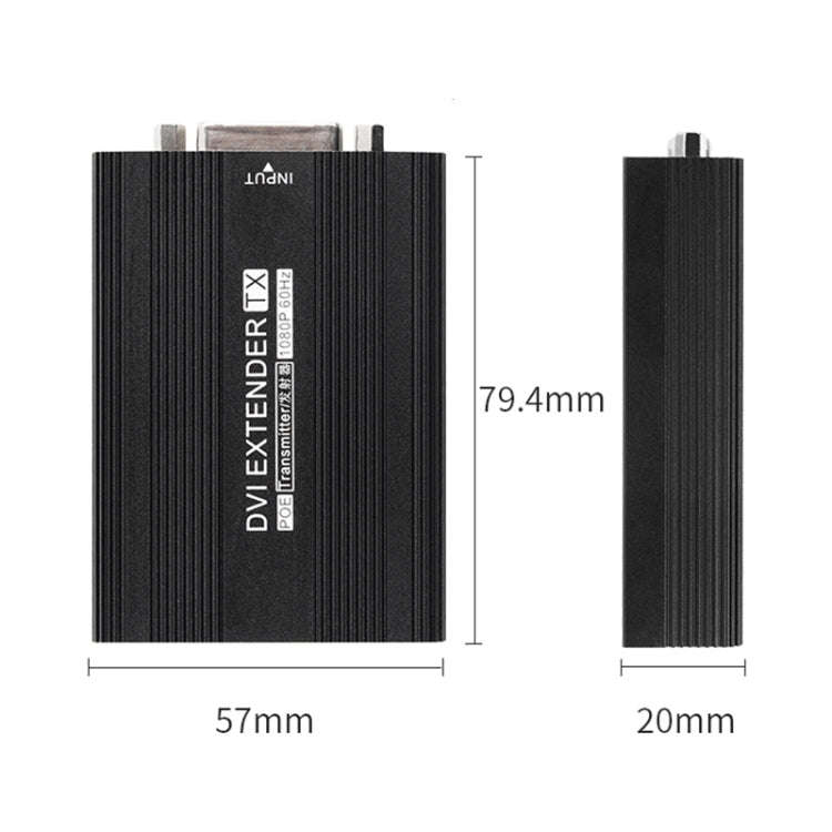 Measy DVI1815 DVI Extender Transmitter and Receiver Converter, POE Single Power Supply, Transmiss...