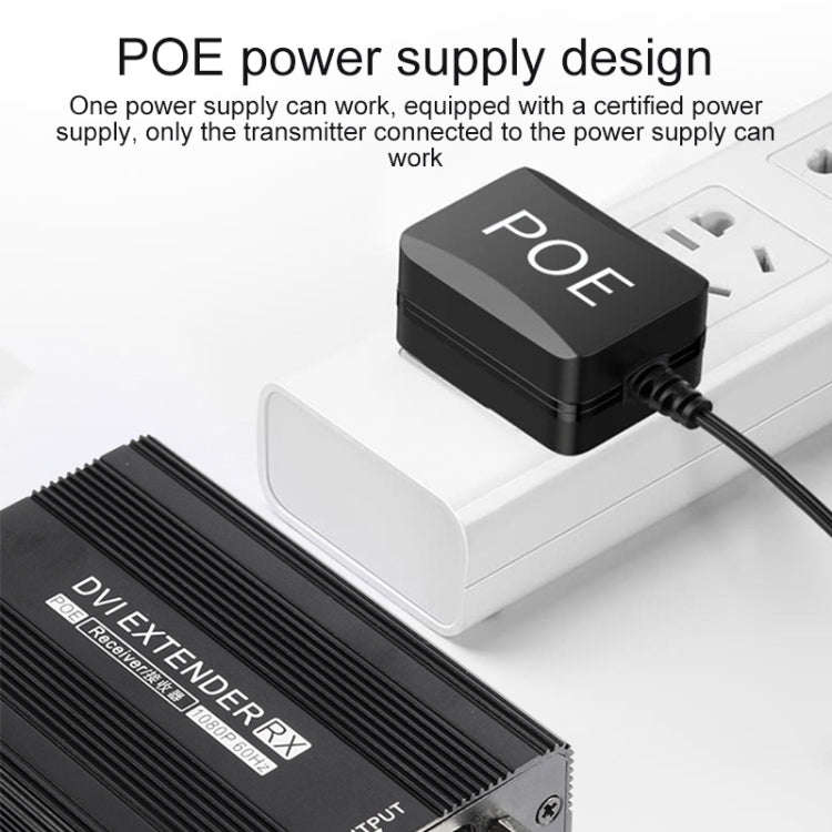 Measy DVI1815 DVI Extender Transmitter and Receiver Converter, POE Single Power Supply, Transmiss...