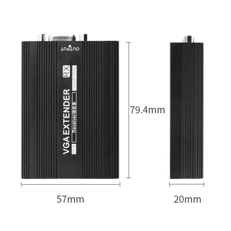 Measy VGA1815 VGA Extender Transmitter and Receiver Converter, POE Single Power Supply, Transmiss...