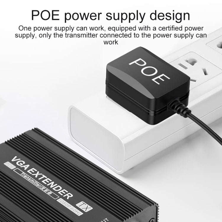 Measy VGA1815 VGA Extender Transmitter and Receiver Converter, POE Single Power Supply, Transmiss...