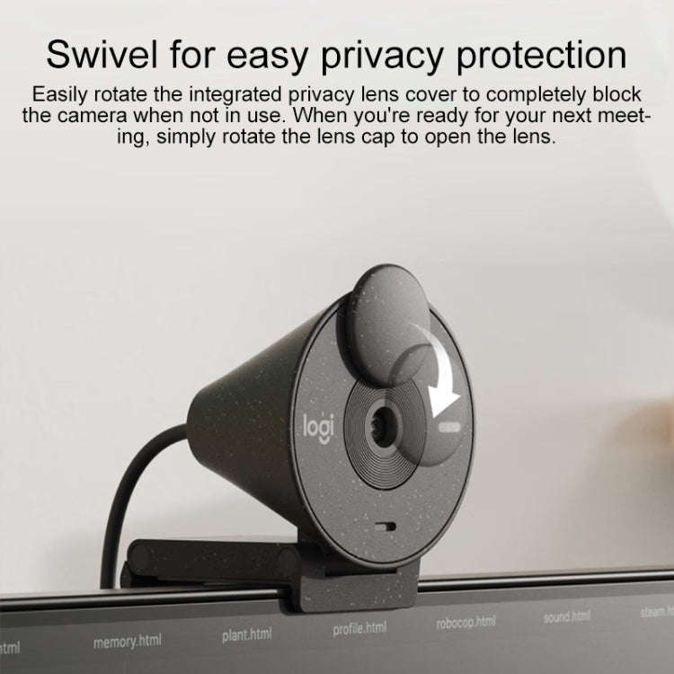 Logitech Brio 300 2MP 1080P Full HD IP Camera with Noise Reduction Microphone (Black)