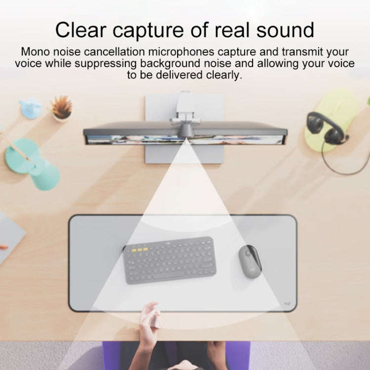Logitech Brio 300 2MP 1080P Full HD IP Camera with Noise Reduction Microphone (White)