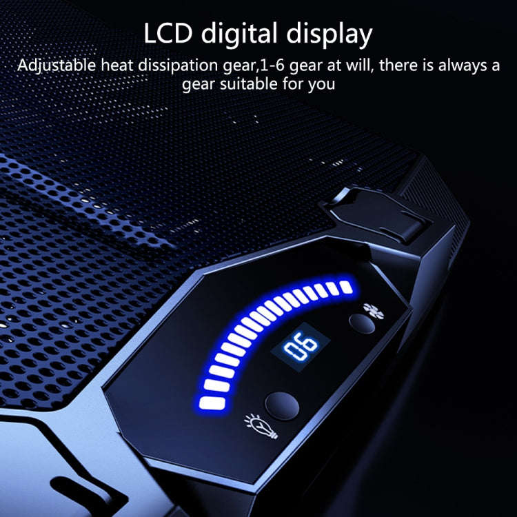 Benks SR08 Notebook Computer Cooling Fan Pad Desktop Laptop Riser Stand with LED Light