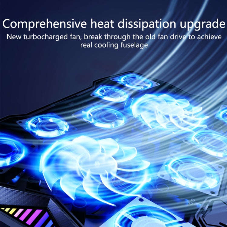 Benks SR08 Notebook Computer Cooling Fan Pad Desktop Laptop Riser Stand with LED Light