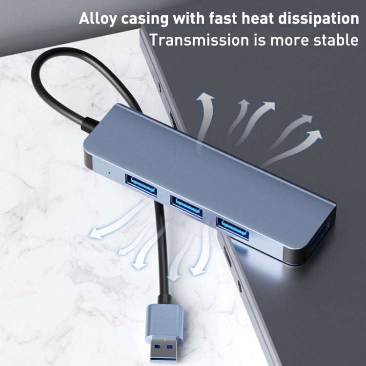 BYL-2013U3 12cm 4 in 1 USB to USB3.0x4 HUB Adapter
