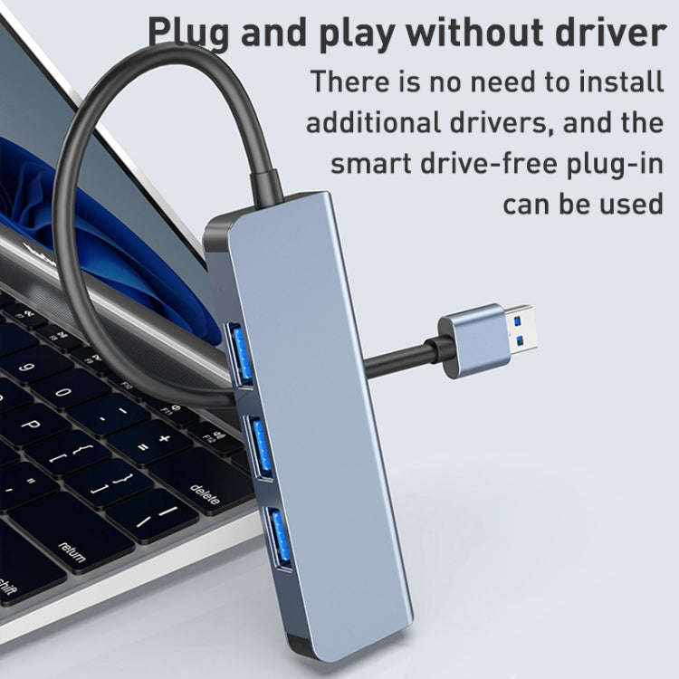 BYL-2013U3 12cm 4 in 1 USB to USB3.0x4 HUB Adapter