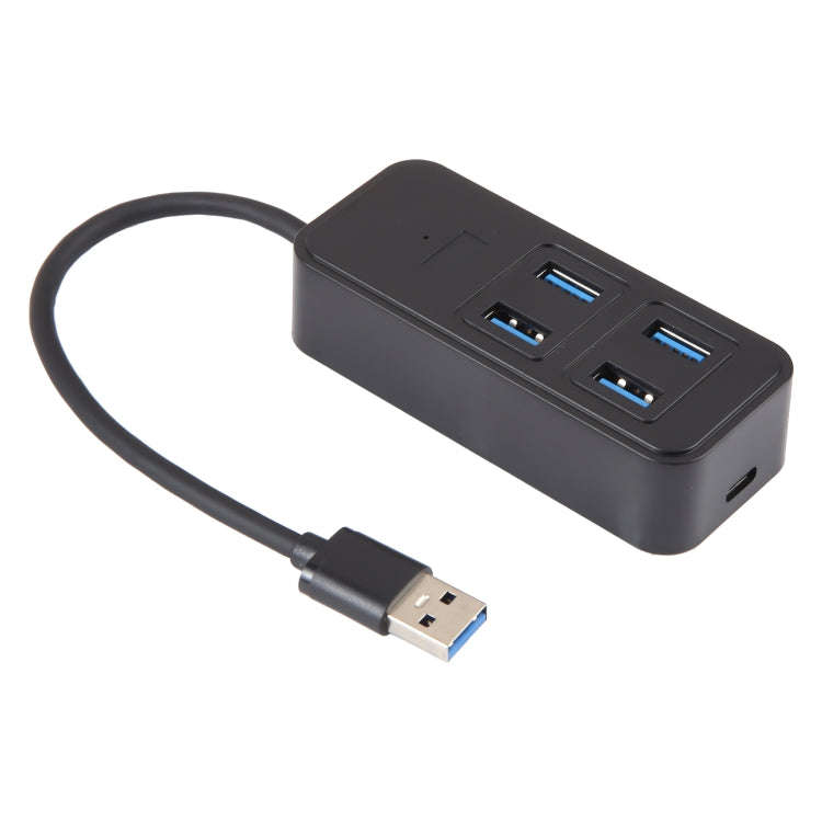 BYL-1901U 5 in 1 USB to USB3.0x4+USB-C / Type-C HUB Adapter