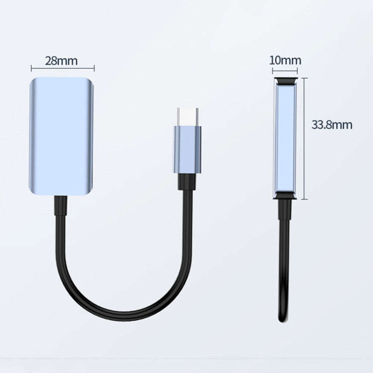 BYL-2006A USB-C/Type-C to HDTV 4K Converter Cable (Silver)