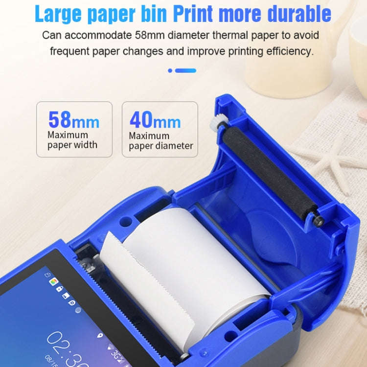 POS-6000 58mm PDA Handheld 5.5 inch Barcode Two-dimensional Code Android 4G Smart Scan Code Cash ...