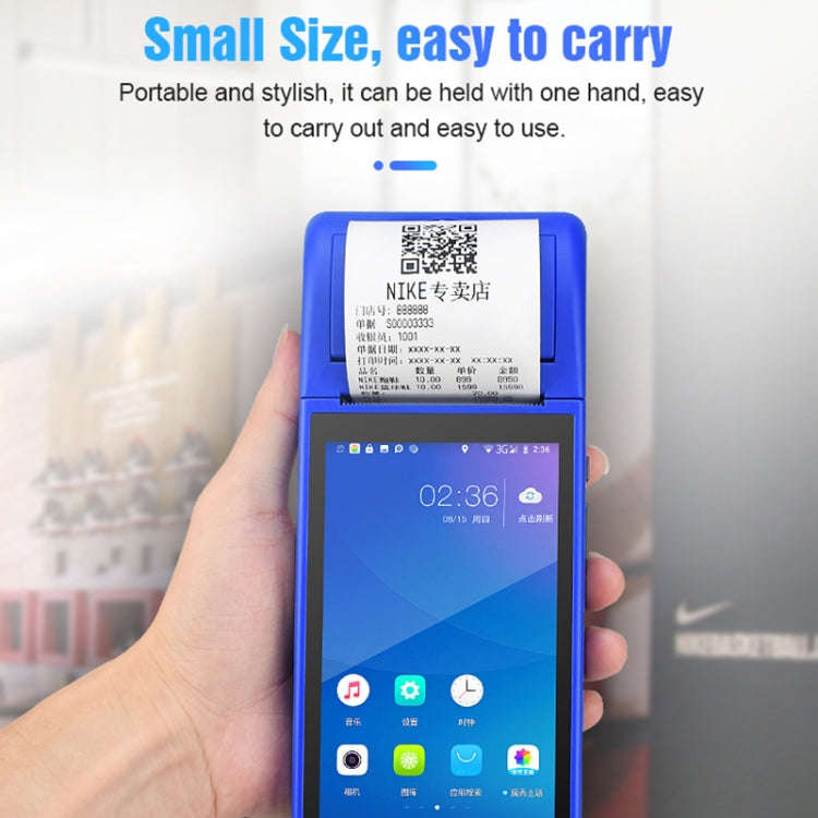 POS-6000 58mm PDA Handheld 5.5 inch Barcode Two-dimensional Code Android 4G Smart Scan Code Cash ...