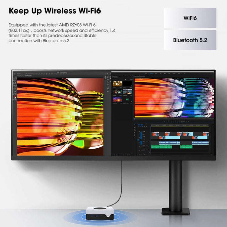 CHIWI LarkBox X Mini PC, Windows 10, AMD Ryzen 7 N150 Quad Core up to 4.0 GHz, 12GB+512GB, Suppor...