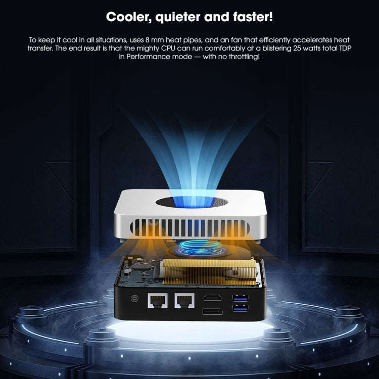 CHIWI LarkBox X Mini PC, Windows 10, AMD Ryzen 7 N150 Quad Core up to 4.0 GHz, 12GB+512GB, Suppor...