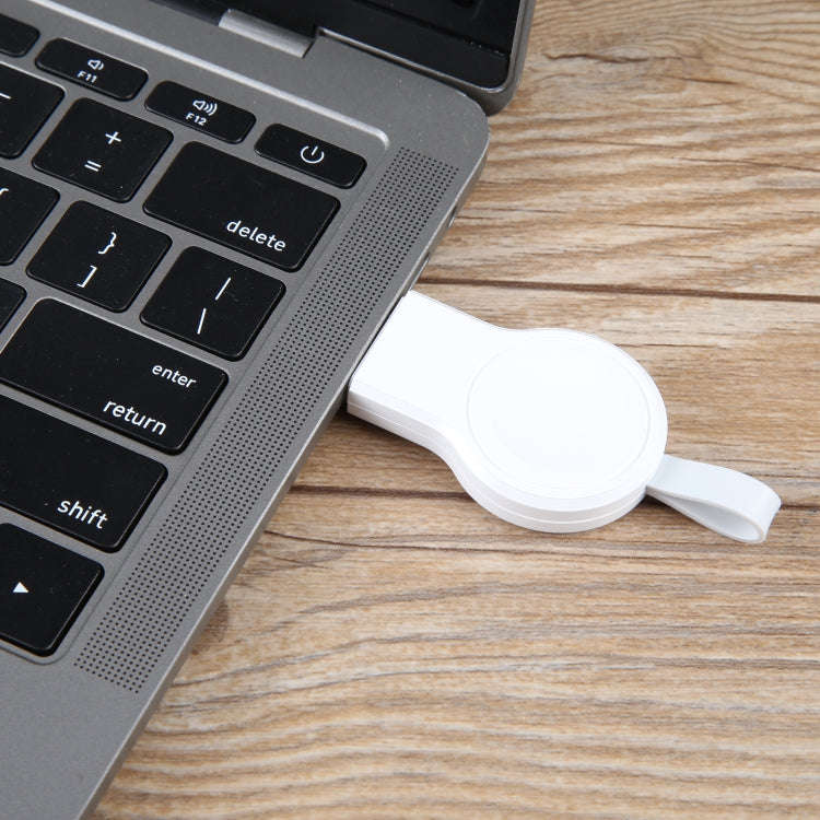 For Apple Watch Series 2W USB Port Portable Magnetic Charger (White)