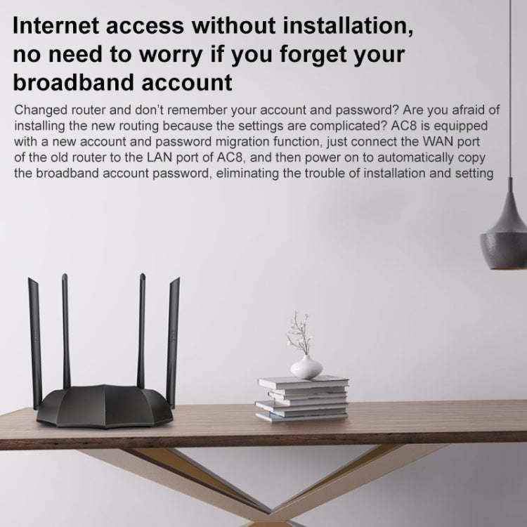 Tenda AC8 AC1200 2.4 / 5GHz Dual-Band Gigabit Port Wireless Router