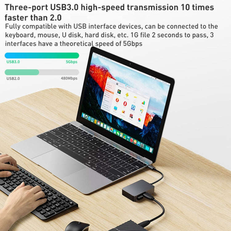 BYL-2316 5 in 1 USB-C / Type-C to USB3.0 & Type-C Multifunctional Docking Station HUB Adapter (Da...