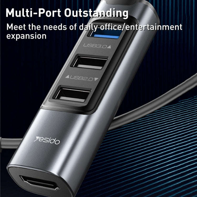 Yesido HB22 5 in 1 USB-C / Type-C Multifunction Docking Station HUB Adapter