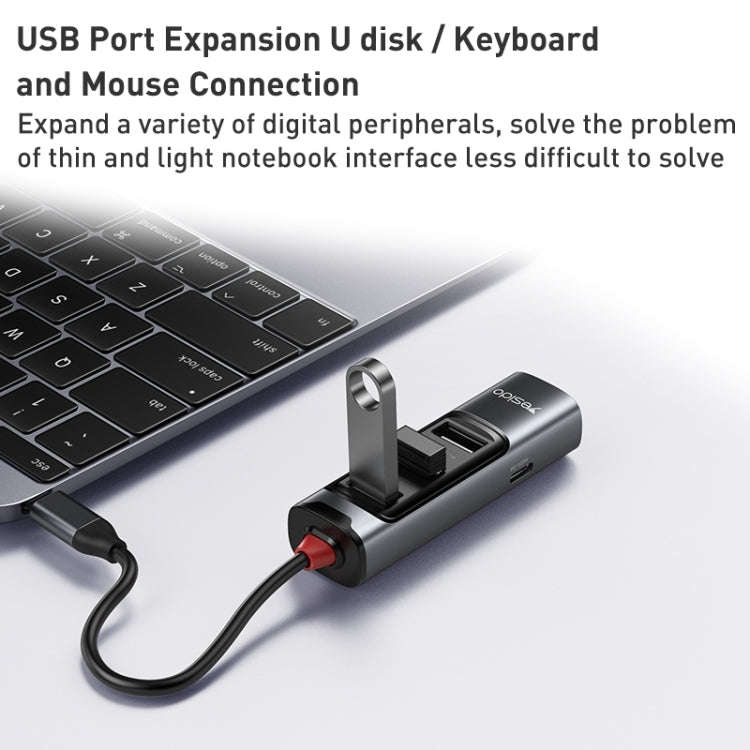 Yesido HB22 5 in 1 USB-C / Type-C Multifunction Docking Station HUB Adapter