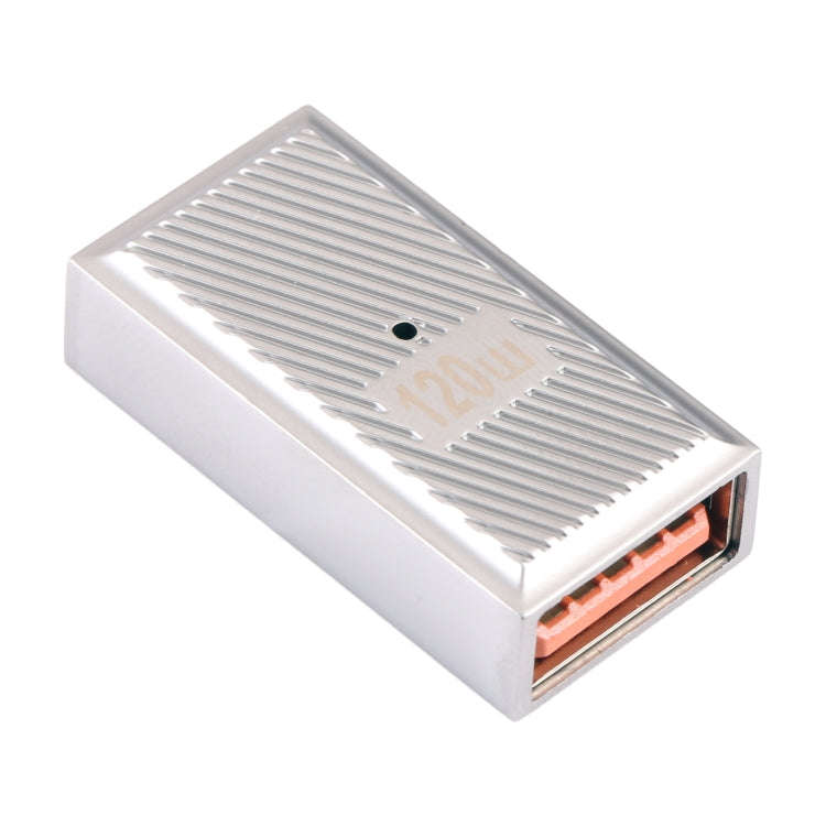 USB Female to USB-C / Type-C Female 10 Gbps Straight Charging Adapter (Silver)
