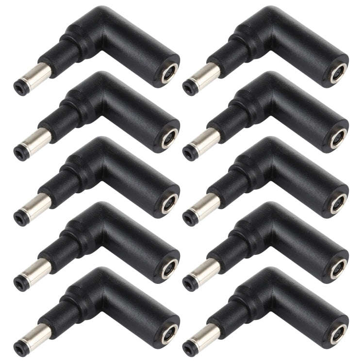 10 PCS 4.5 x 3.0mm Female to 4.8 x 1.7mm Male Plug Elbow Adapter Connector