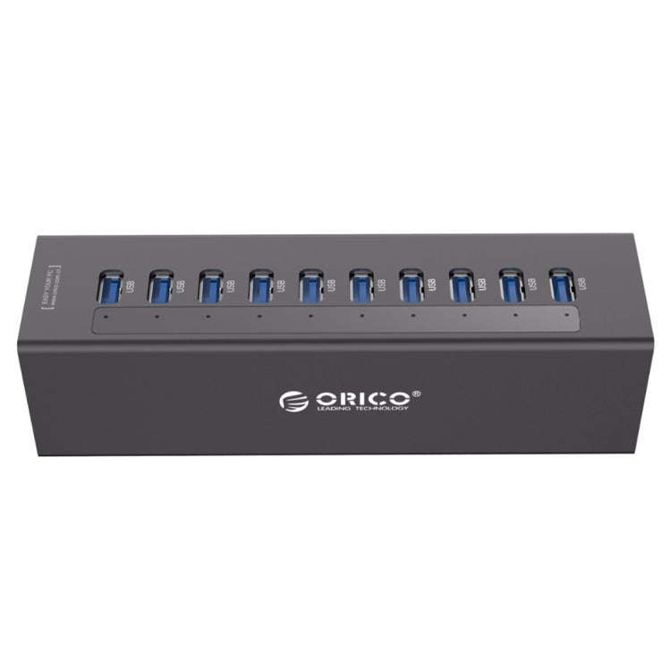 ORICO A3H10 Aluminum High Speed 10 Ports USB 3.0 HUB with Power Adapter for Laptops(Black)